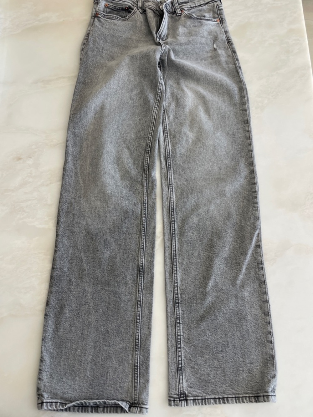 H&M Girls Grey Low Waist Straight Leg Jeans-Size 20 (14y+)